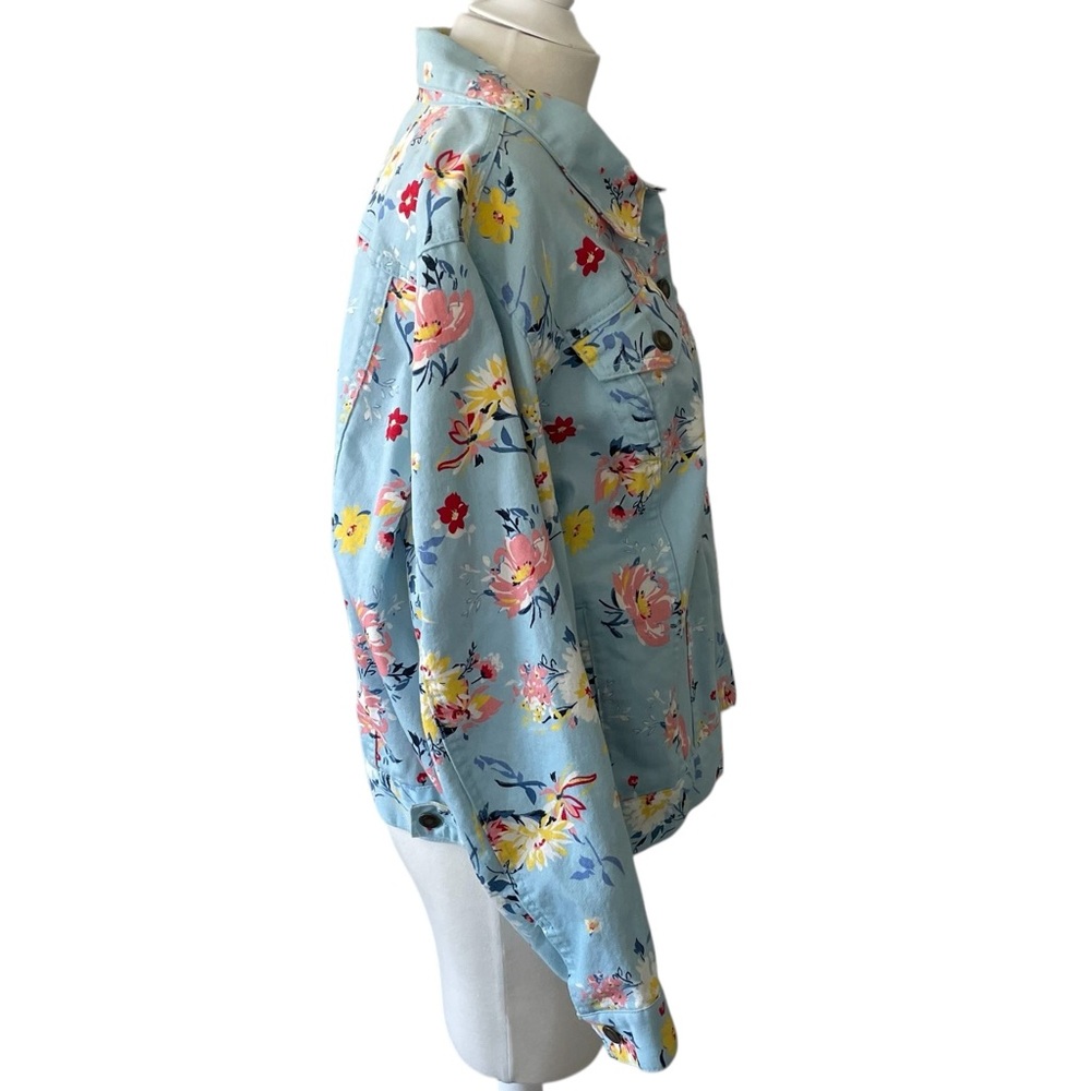 Women Within Floral Denim Jacket Size 22W - Picture 6 of 6